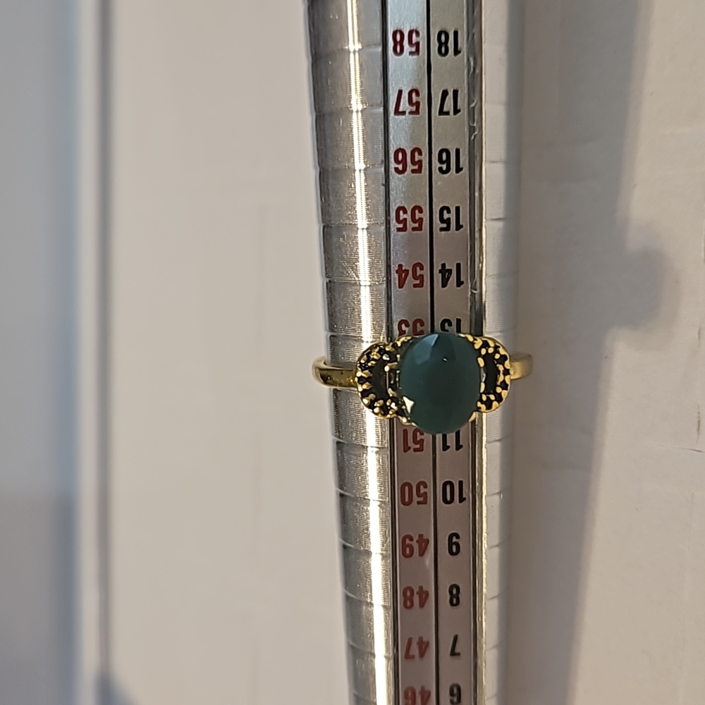 Ring Size 6 $45 each. 4 Diffrent Gemstone Geometric Alloy Metal Ring Choose One. - Picture 14 of 17